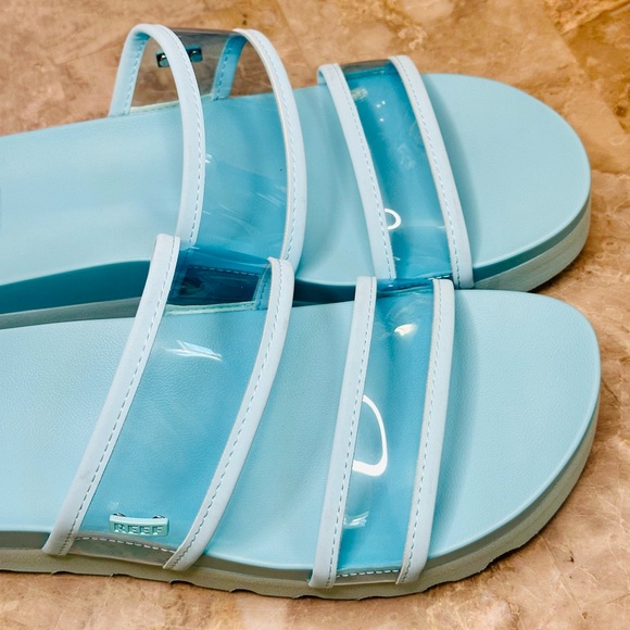 REEF Sandals Womens Size 10 Vista Hi-Energy Blue Slip On Slide Comfort NEW - Picture 3 of 9